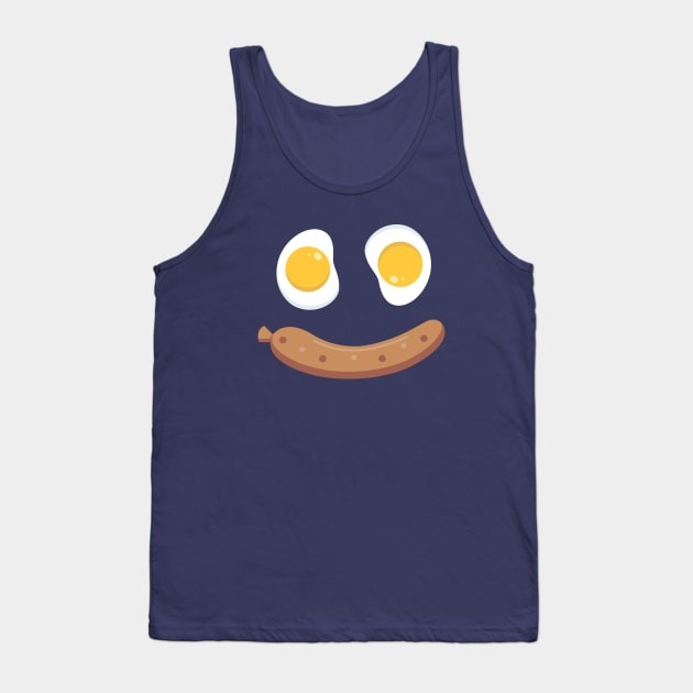 Sausages with Cute and Kawaii Eggs Tank Top by happinessinatee